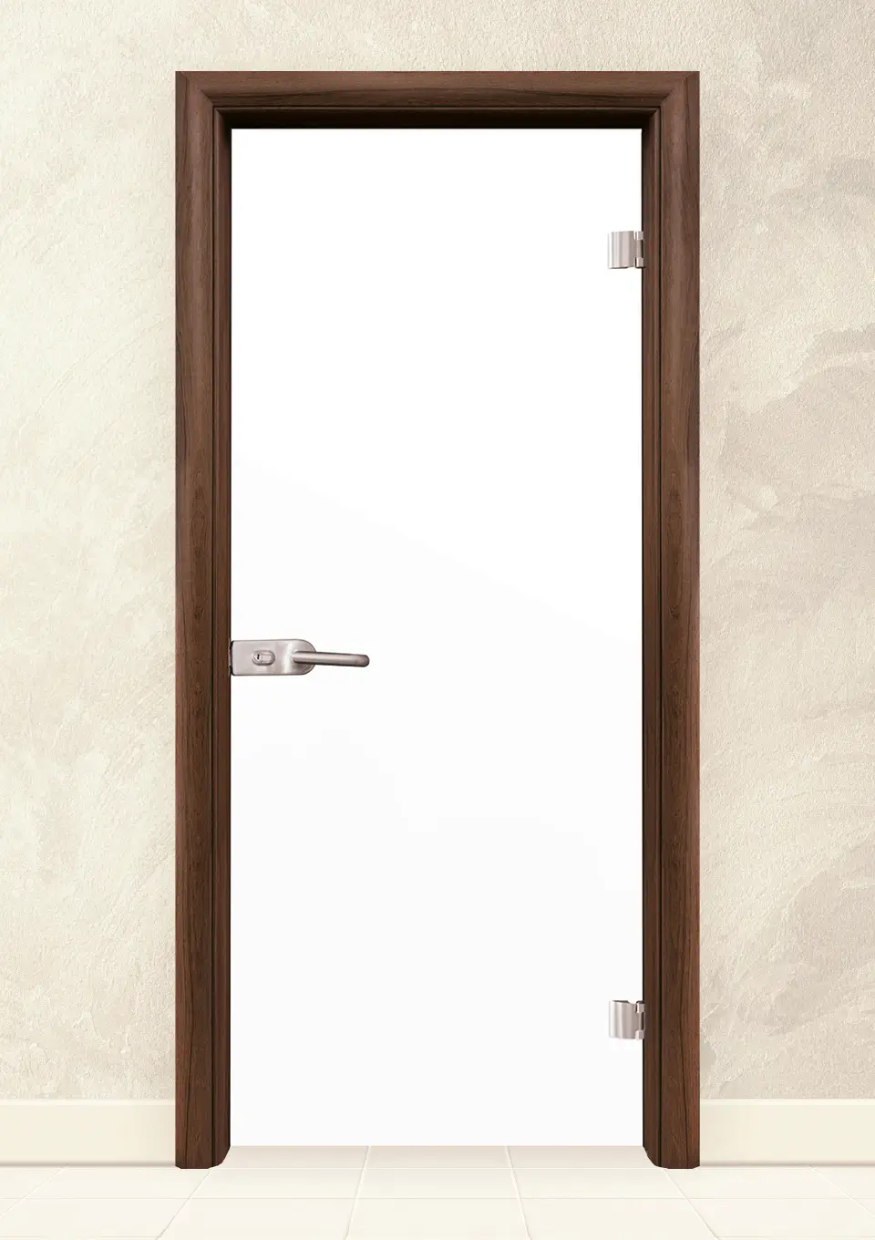 Стъклена врата серия Folio G 15-1, Орех