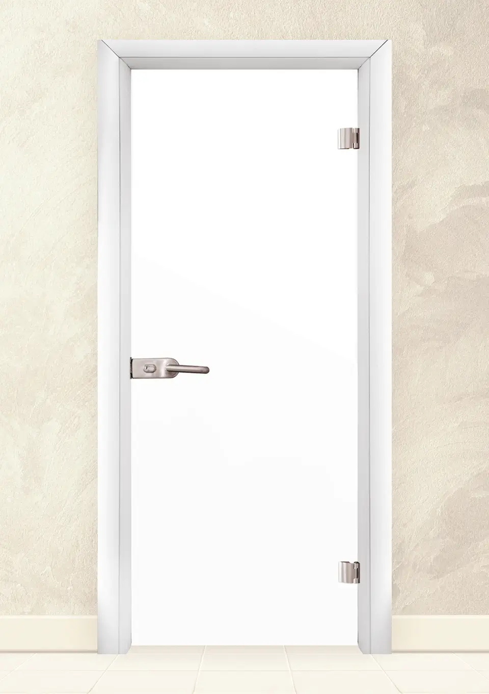 Стъклена врата серия Folio G 15-1, Бяла