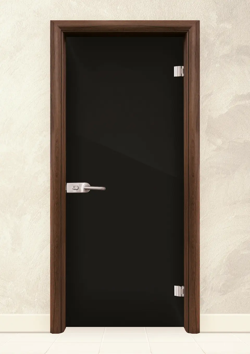 Стъклена врата серия Folio G 15-2, Орех
