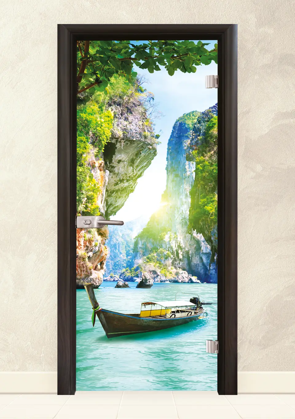 Стъклена врата серия Print G 13-15, Венге